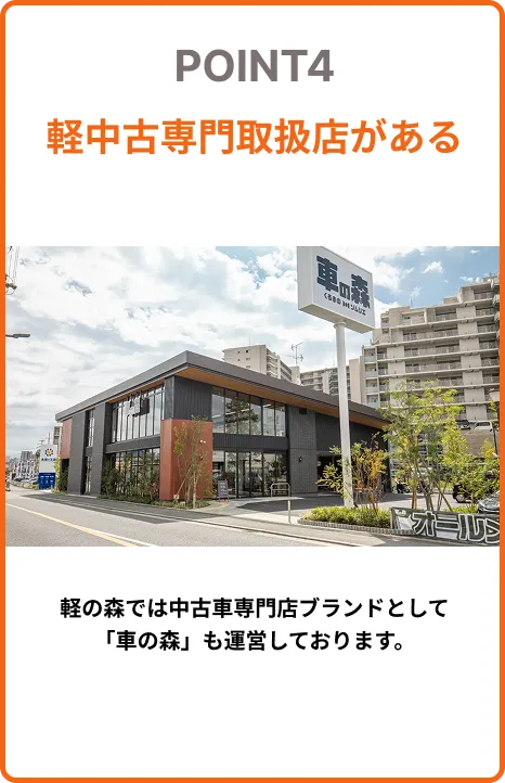 軽中古専門取扱店がある